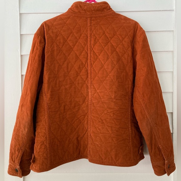 Eddie Bauer | Vintage Corduroy Quilted Jacket Burnt Orange Size XXL - Picture 2 of 13